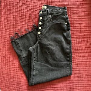Madewell The Perfect Vintage Raw Hem Corset High Waist Straight Leg Jean